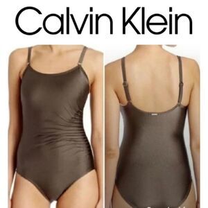 🆕️Calvin Klein Swimsuit One  Piece Size 6 Metallic Bronze